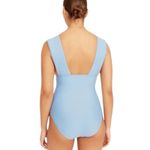 J.Crew V-Neck One-Piece Swimsuit BF163 Baby Blue • Plus Size 22 NWT Photo 2
