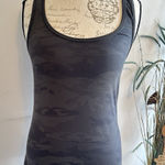 LULULEMON Blue Camo Racerback Tank‎ Top Shirt Womens Small Roughly Size 6 Photo 0