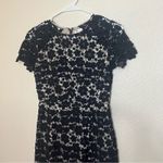 Shoshanna  Paulina black floral lace illusion embroidered sheath cocktail dress 0 Photo 1