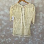 American Rag Cream Lace Blouse Photo 4