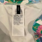 J.Crew  Floral Bandeau Swimsuit size 12 Blue Multi Removable Halter Photo 5
