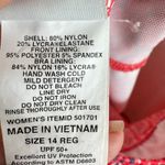 L.L.Bean UPF 50+ Nylon Pink Coral Blue Ruched Padded Halter Tankini Top Size 14 Photo 5