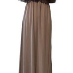 Show Me Your Mumu XXS hacienda maxi dress ruffle top dune color chiffon wedding Photo 0
