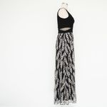 XScape  Mesh Inset Floral Embroidered Gown Photo 4