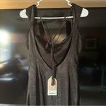 Meshki  NEW Lacey Black Satin Maxi Dress Photo 5