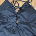 AQUA NWOT‎  Swim Lace up Plunge One Piece Swimsuit-Black Size XS Photo 4