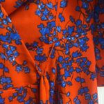 Charles Henry Womens Large Red Floral Kimono Wrap Dress Cocktail Travel Photo 3