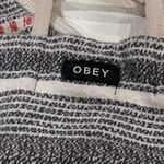 Obey Strappy Bralette XXS Gray Striped Crop Top Festival Boho Lounge Photo 3