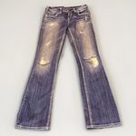 Silver Jeans  Womens 27x33 Blue Aiko Bootcut Low Rise Ripped Stretch Denim Photo 0