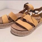 Gold Espadrille Sandals, Size 7 Photo 1
