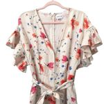 Saylor Mae Floral Linen Jumpsuit Sz Large Photo 2