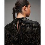 New! All Saints Jemima Star Dress Black Velvet
Metallic Gold Printed Sz 10 $299 Photo 6