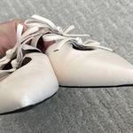 Antonio Melani NWOT 100% genuine leather cream pointy toe bow mule designer Photo 6