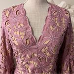 Elliatt  Calendar Floral Pink Long Sleeve Lace Dress Photo 3