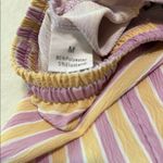 Boutique Striped Lavender and Yellow Wide Leg Lounge Pants Photo 6