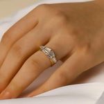 Stacked Crystal Gold Adjustable Ring Photo 0