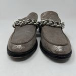 Free People  Vida Silver Metallic Chain‎ Leather Mules EU 36 Women’s Size 5.5-6 Photo 5