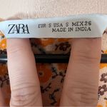 ZARA The Amy Mini Dress Long Sleeve Mustard Floral Oversized Boho Festival Small Photo 10