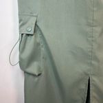 Gilipur Women Cargo Maxi Skirt Olive Green Pockets Slit Adjustable Skater Medium Photo 10
