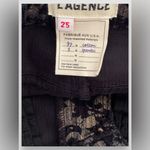 L'Agence  Women's Black Gold Jyothi Velvet Split Ankle Pants Size 25 NWOT Photo 5