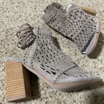 Jeffrey Campbell Ottawa Taupe Leather Peep Toe Cut Out Heels Photo 1