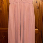 Azazie Maren Allure- A-Line V-Neck Lace Chiffon Floor-Length Dress dusty rose Photo 0