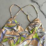 ZARA  Cutout Satin effect mini dress Size L psychedelic 70’s  coquette boho Retro Photo 7