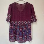 Knox Rose  Boho Floral Tunic Blouse Women’s Small Photo 2