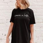 ✨ Leaves + Lattes Black Tee✨ Black Size L Photo 7