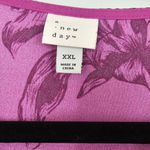 A New Day Purple Surplice Longsleeve Floral Blouse Photo 7