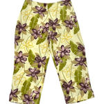 Tommy Bahama NWT  Silk Linen Blend Hawaiian Tropical Cropped Pants size 8 Photo 0