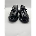 Free People  Teagan Tassel Loafers Black Leather Studded Size 7.5 Photo 3