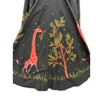 Handmade Vintage  Women's Black Giraffe Tree Print Full Circle Skirt Midi L Photo 3