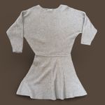 Banana Republic Dolman Ribbed Mini Sweater Dress Large Oatmeal Photo 2