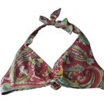 Lauren Ralph Lauren Paisley Print Bikini Top Size 6 Pink Photo 0