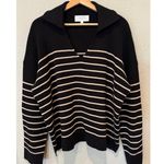 LA LIGNE Sailor Stripe Cotton Sweater Size XL Black Photo 8