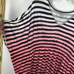 Soma Women's Batwing Striped Ombre Lounge Nightgown Multicolor Size Small Pink Photo 2