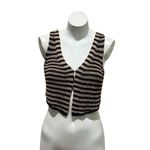 Nectar Clothing Womens Stripe Knit Sweater Vest Multicolor Size M Cropped Photo 2