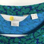 Boden USA NWT Boden Green Blue Floral Long Sleeve Cotton Sleep Shirt Pajamas Womens Size 2 Photo 3