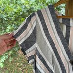 Urban Outfitters Women's Karen Striped Surplice Button Through Jumpsuit Size L Photo 2