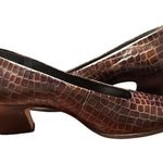 Vintage Calico Women’s Heels. English6. Brown Crocodile Photo 3