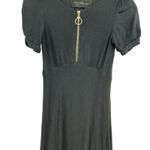 Reformation  Kinglsey Mini Dress Zipper Front Short Sleeve Black‎ Size Small Photo 4
