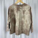 Life Clothing Large Wide Sleeve Tie Dye Butterfly Skull Crewneck Crop Top Rose Brown Photo 1