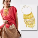Free People Crochet Macrame Joey Crochet Choker Statement Necklace NWT Bohemian Photo 1