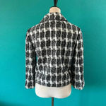 J. Crew Black & White Houndstooth Tweed Blazer Button Career Office Workwear 0 Photo 5