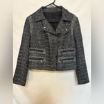 Banana Republic Tweed Moto Jacket Size 10P Photo 2