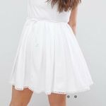 ASOS NWT Curve Mini Wrap Sundress with Embroidered Trim White Size 22 Sun Dress Photo 1