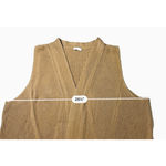 Talbots Wool Washable Asymmetrical Knit Long Sweater Vest Tan sz 16 Academia Photo 4