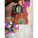 Vera Bradley  Women M 10 Blouse Top Shirt Contrast Black Orange Green Yellow Pink Photo 8