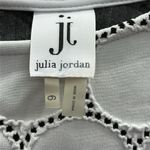 Julia Jordan  White Black Textured Scalloped Hem Half Sleeve Zip Back Dress Sz 6 Photo 9